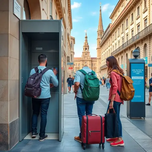 Lockers en España guardar maletas lockers santiago-de-compostela
