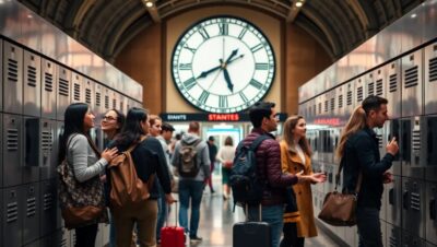 lockers cerca de sants trucos para elegir bien en hora punta Lockers guardar maletas
