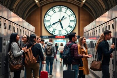 lockers cerca de sants trucos para elegir bien en hora punta Lockers guardar maletas